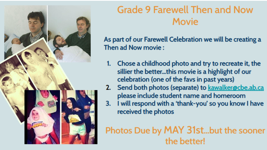 Grade 9 Farewell Then and Now
