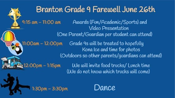 Grade 9 Farewell June 26